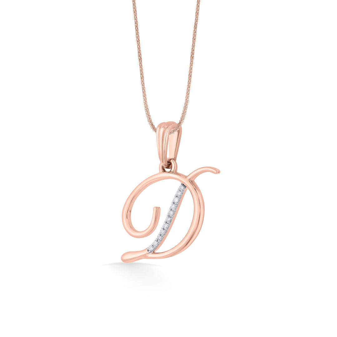 d letter alphabet pendant diamond jewellery