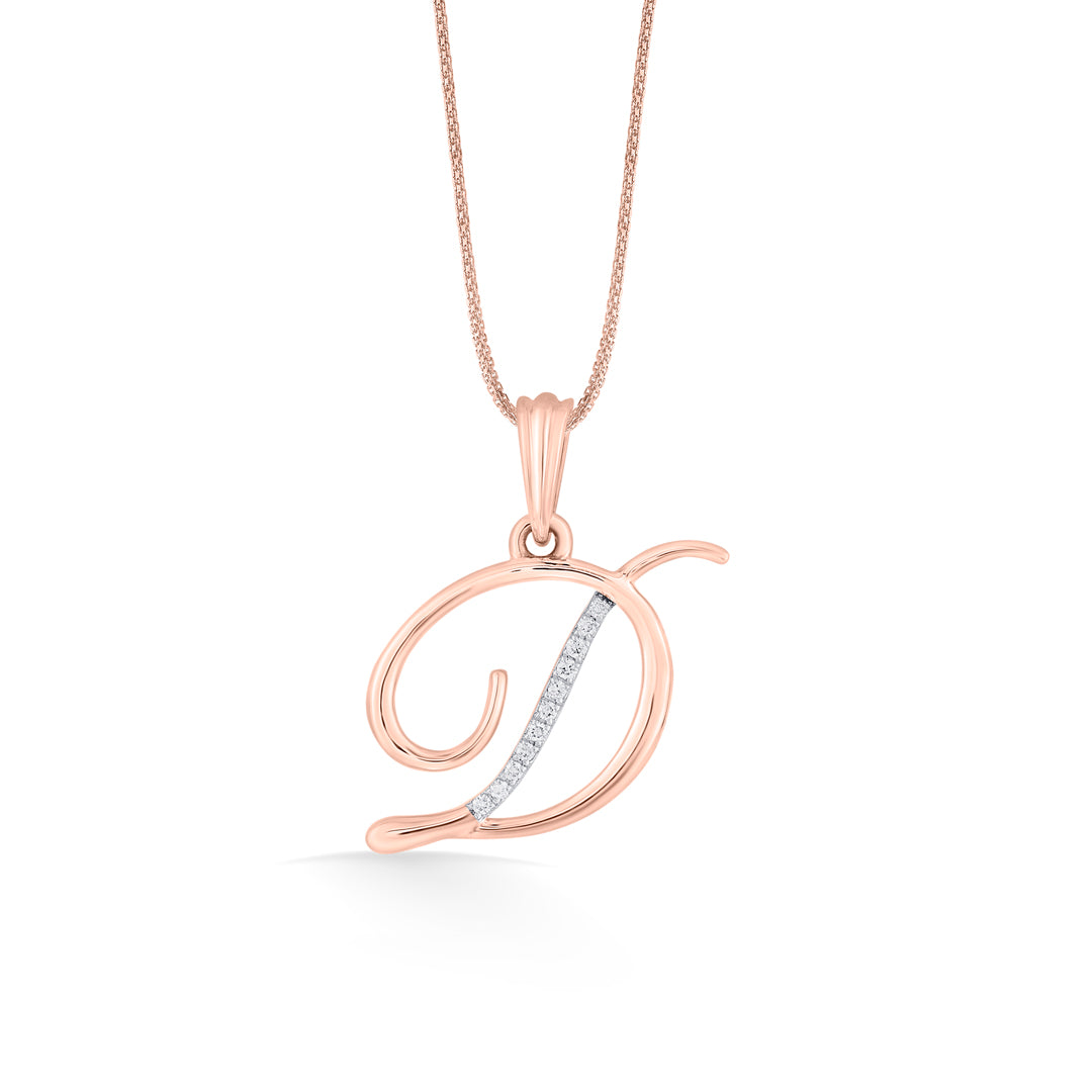 d letter alphabet pendant diamond jewellery