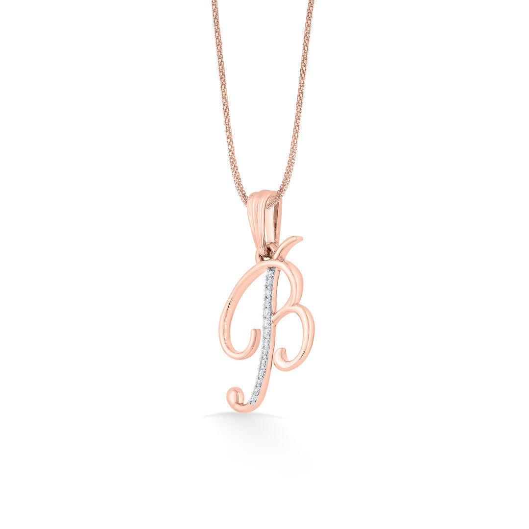 b letter alphabet pendant diamond jewellery