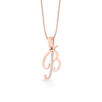 B Letter Alphabet Pendant Diamond Jewellery