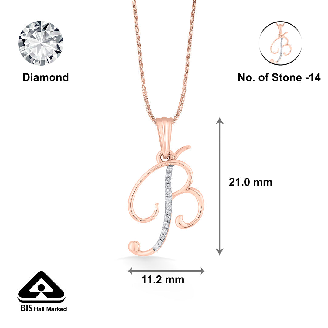 b letter alphabet pendant diamond jewellery