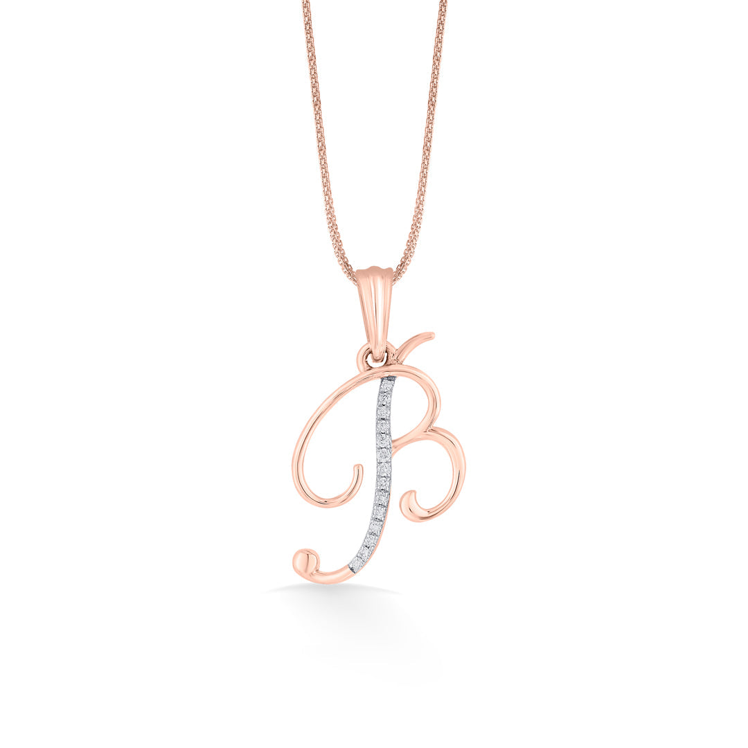 b letter alphabet pendant diamond jewellery