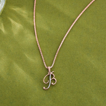 B Letter Alphabet Pendant Diamond Jewellery