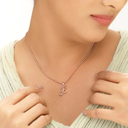 B Letter Alphabet Pendant Diamond Jewellery