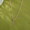 S Letter Alphabet Pendant Diamond Jewellery