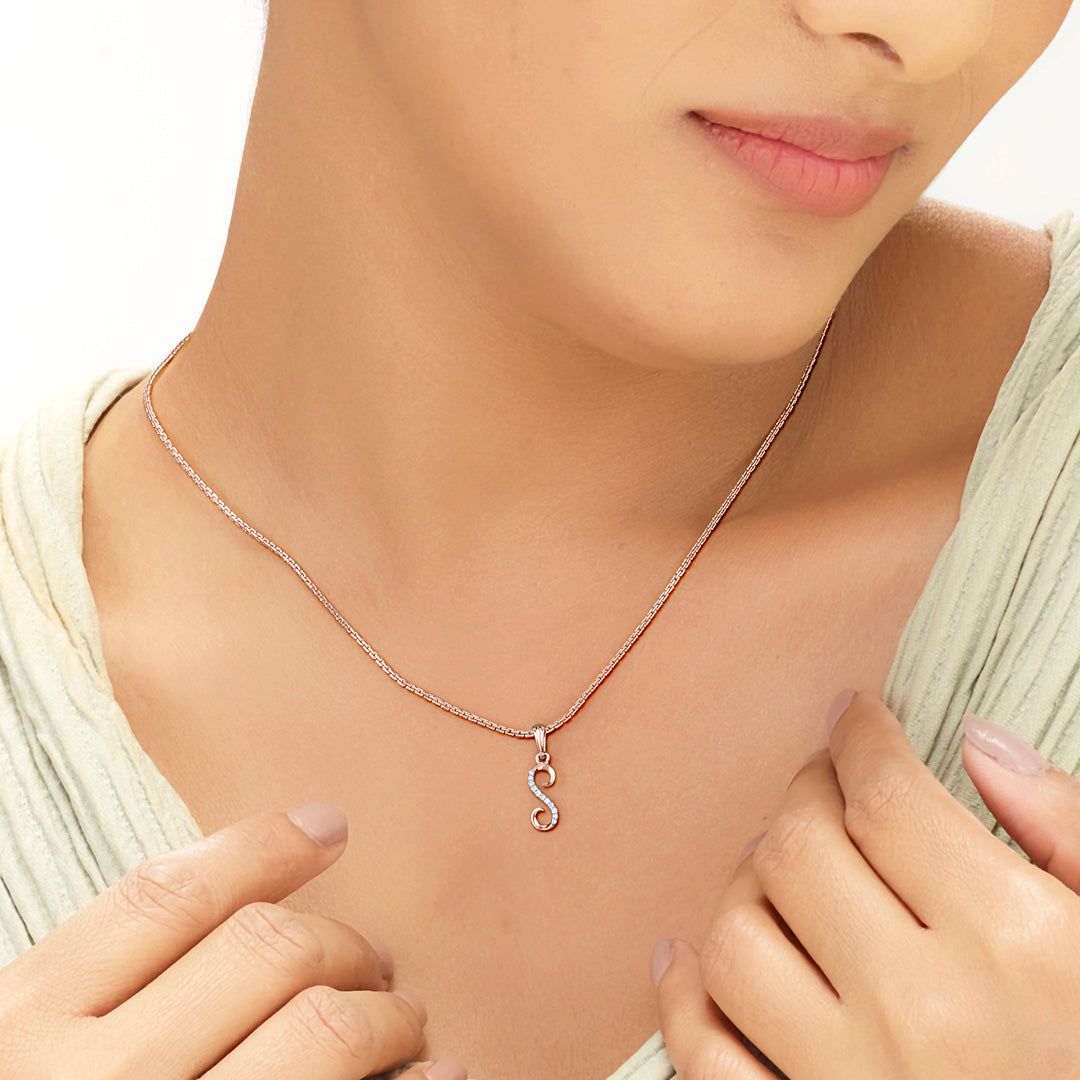 s letter alphabet pendant diamond jewellery