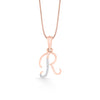 R Letter Alphabet Pendant Diamond Jewellery