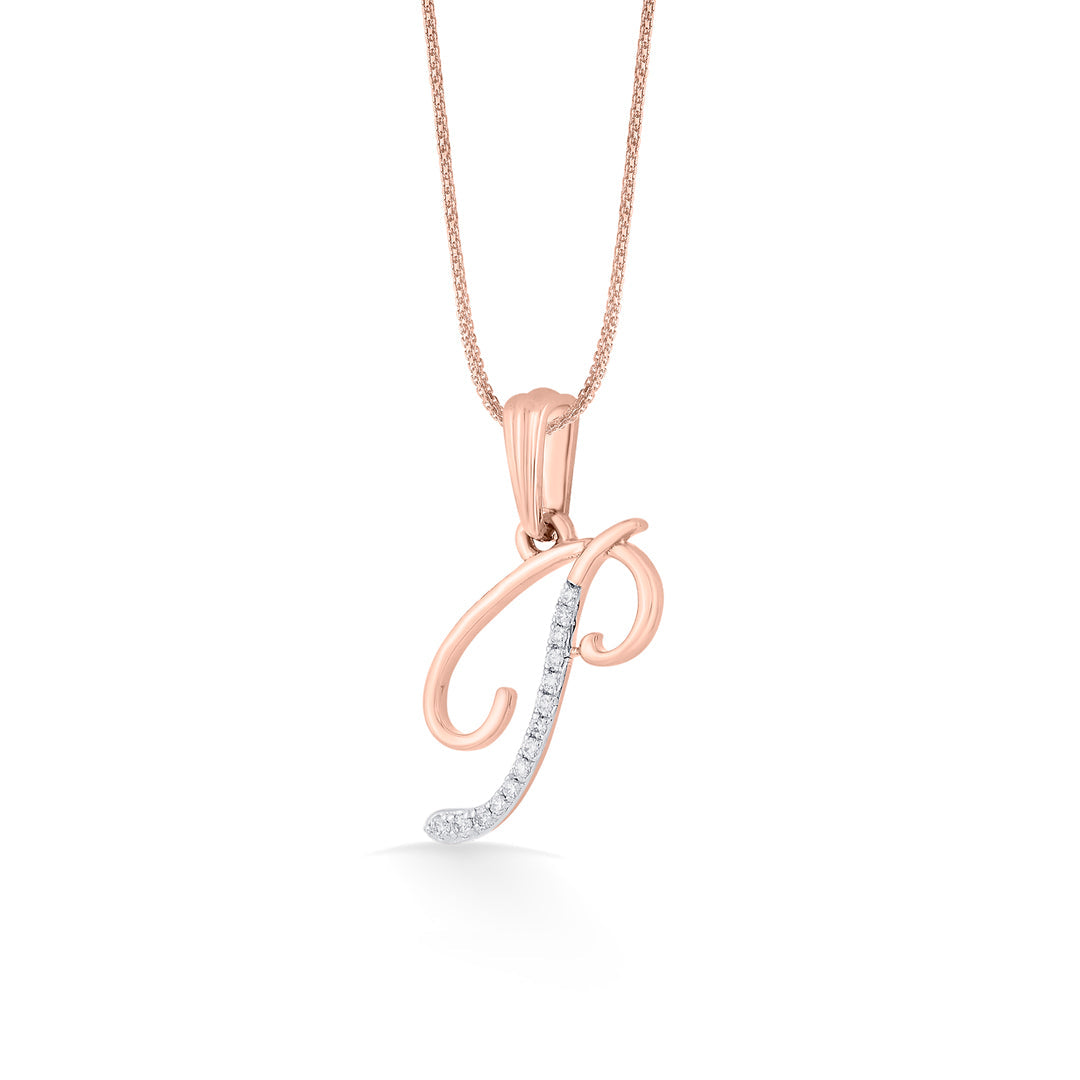 p letter alphabet pendant diamond jewellery