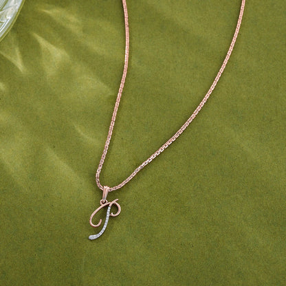 P Letter Alphabet Pendant Diamond Jewellery