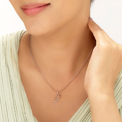 P Letter Alphabet Pendant Diamond Jewellery