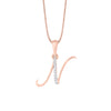 N Letter Alphabet Pendant Diamond Jewellery