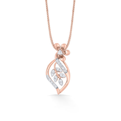 Intricate Leaf Classic Pendant Diamond Jewellery