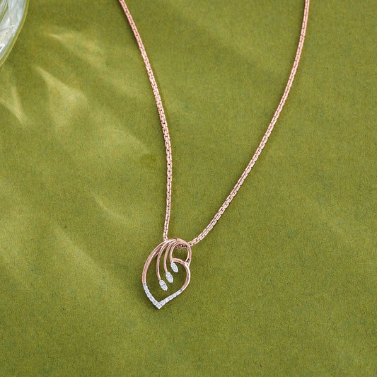 Leafy Wave Classic Pendant Diamond Jewellery