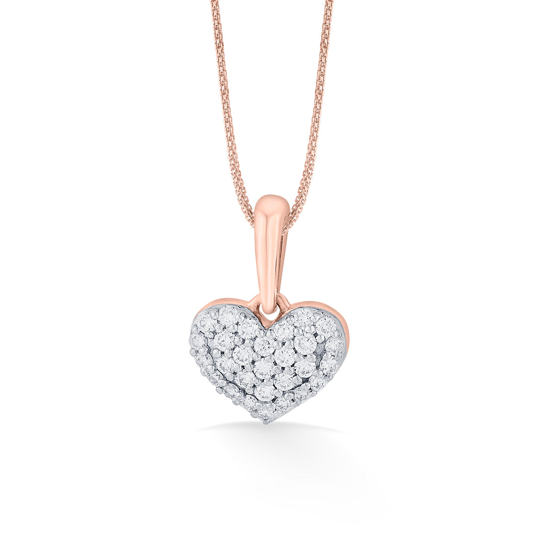 heartful shine heart pendant diamond jewellery