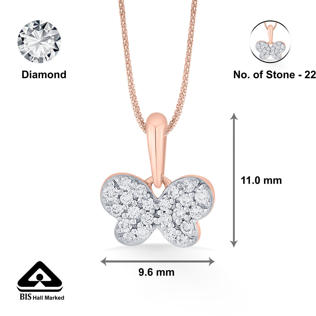 bright butterfly kids pendant diamond jewellery