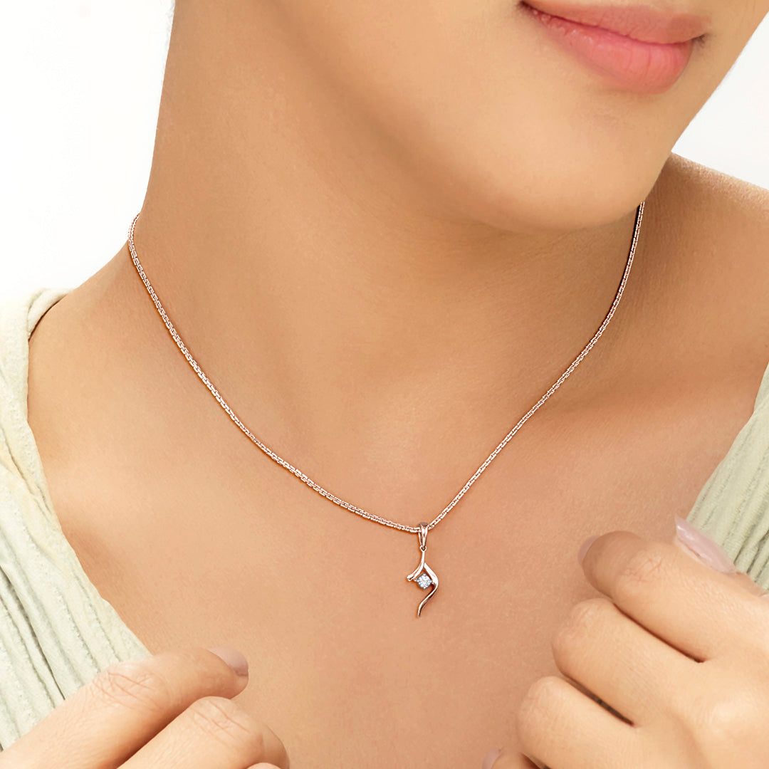 Modern Shankha Modern Pendant Diamond Jewellery