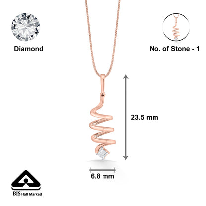 Spiral Tornado Modern Pendant Diamond Jewellery