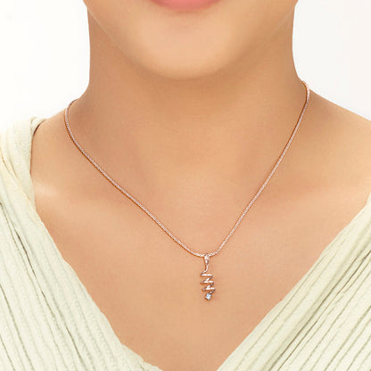 Spiral Tornado Modern Pendant Diamond Jewellery