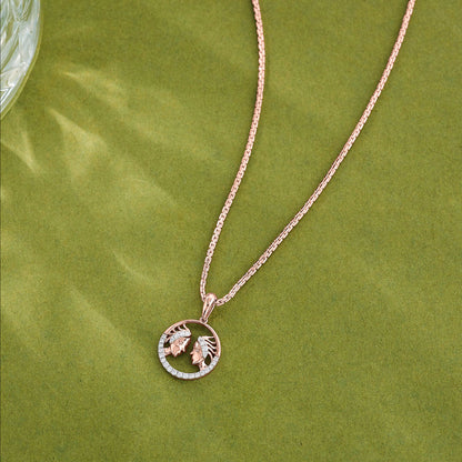 Gemini Charm Zodiac Pendant Diamond Jewellery