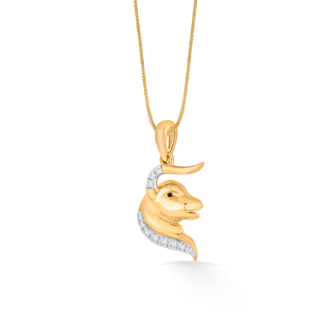 taurus charm zodiac pendant diamond jewellery