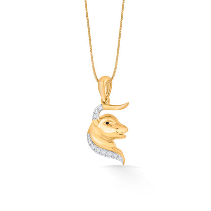 Taurus Charm Zodiac Pendant Diamond Jewellery