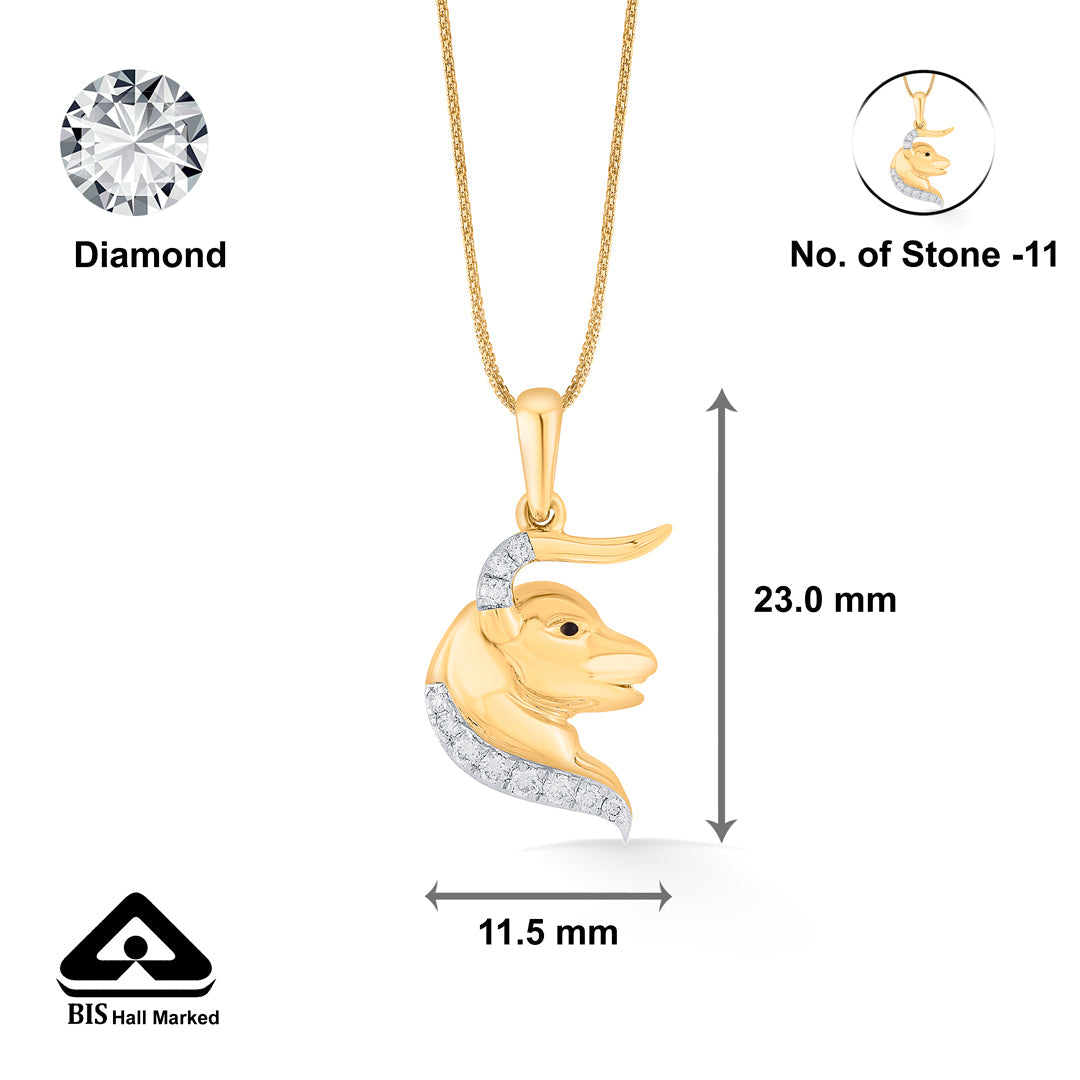 taurus charm zodiac pendant diamond jewellery