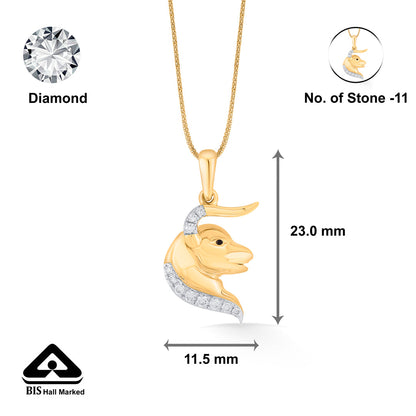 Taurus Charm Zodiac Pendant Diamond Jewellery