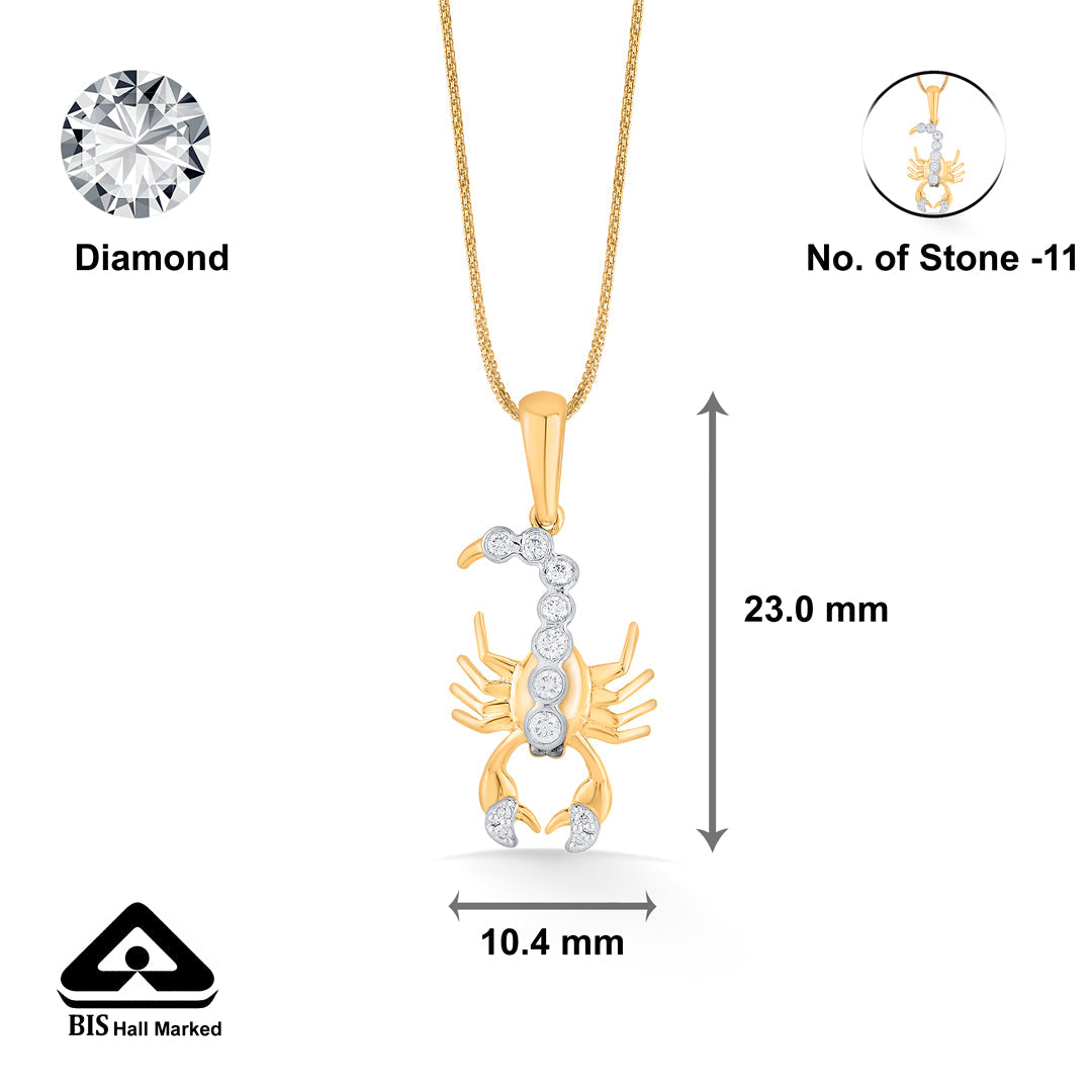 scorpio charm zodiac pendant diamond jewellery