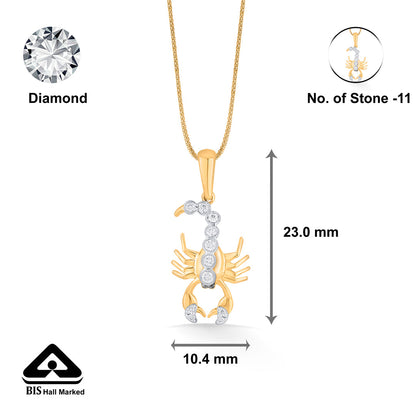 Scorpio Charm Zodiac Pendant Diamond Jewellery