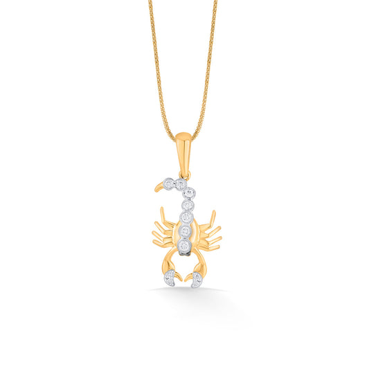 Scorpio Charm Zodiac Pendant Diamond Jewellery