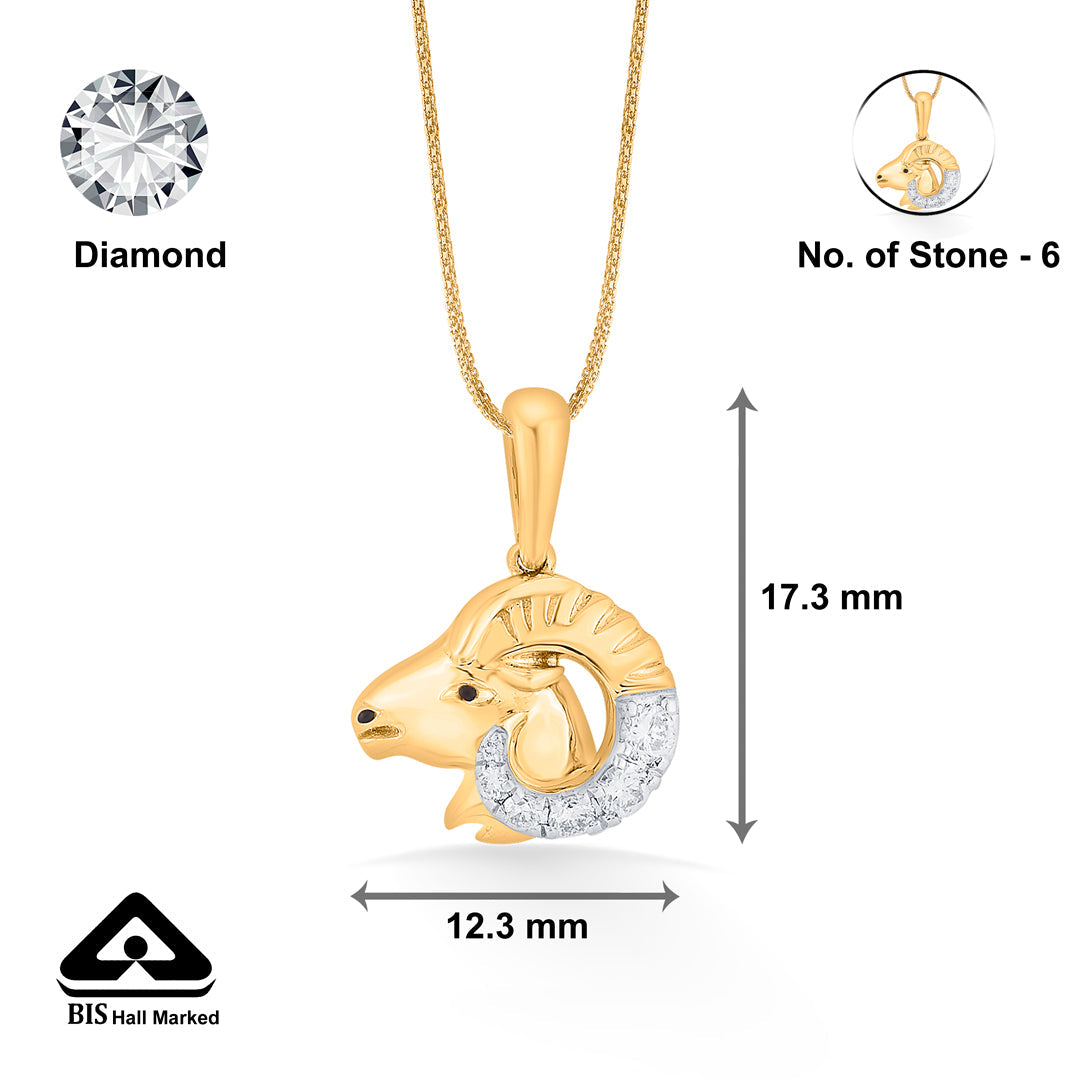 aries charm zodiac pendant diamond jewellery