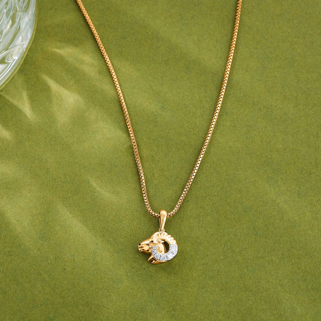 aries charm zodiac pendant diamond jewellery