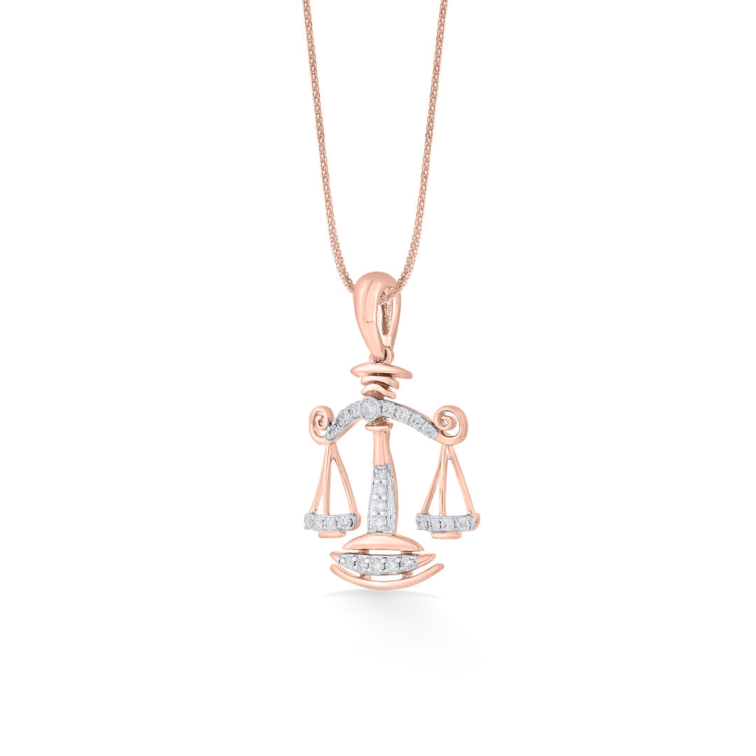 libra charm zodiac pendant diamond jewellery