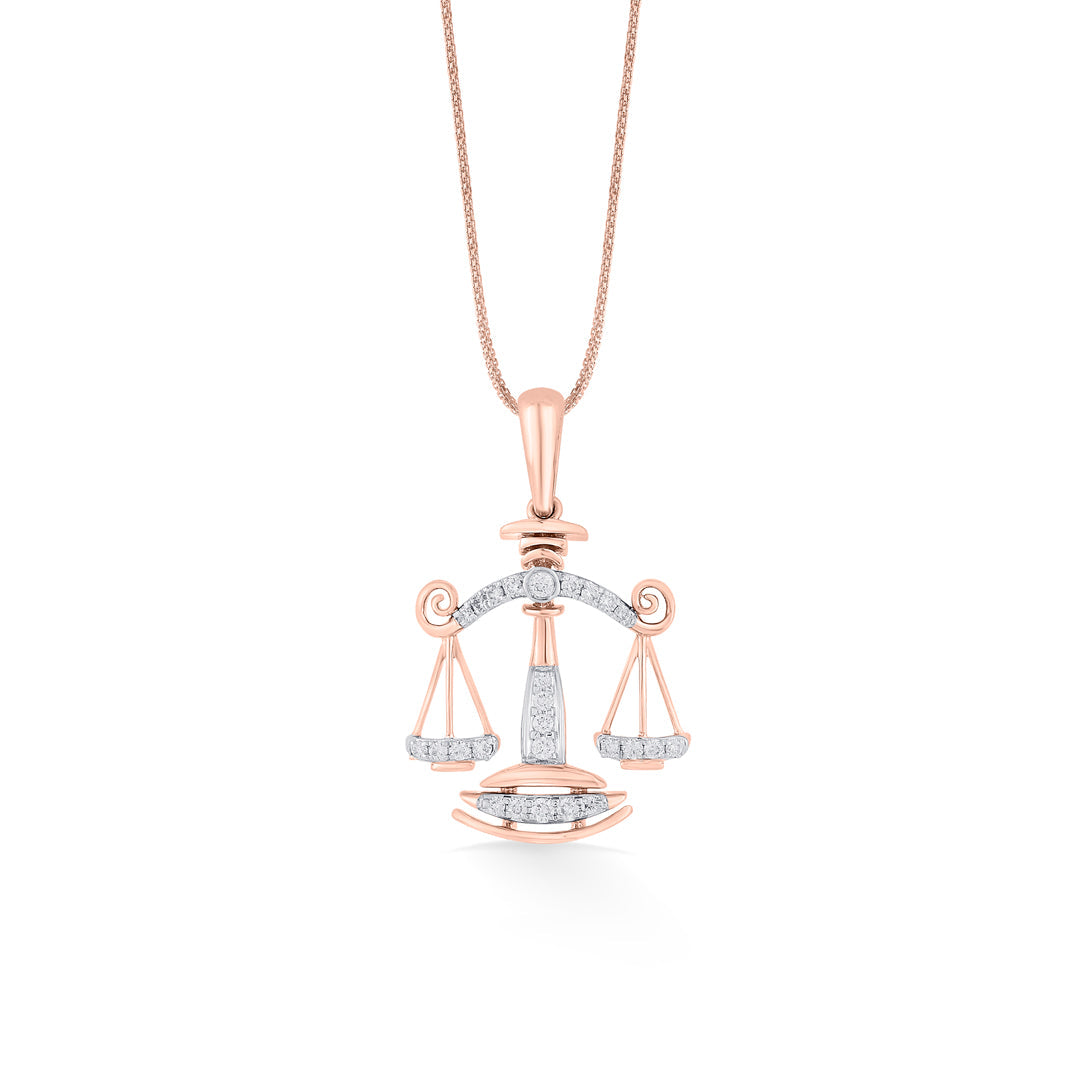 libra charm zodiac pendant diamond jewellery