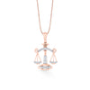 Libra Charm Zodiac Pendant Diamond Jewellery