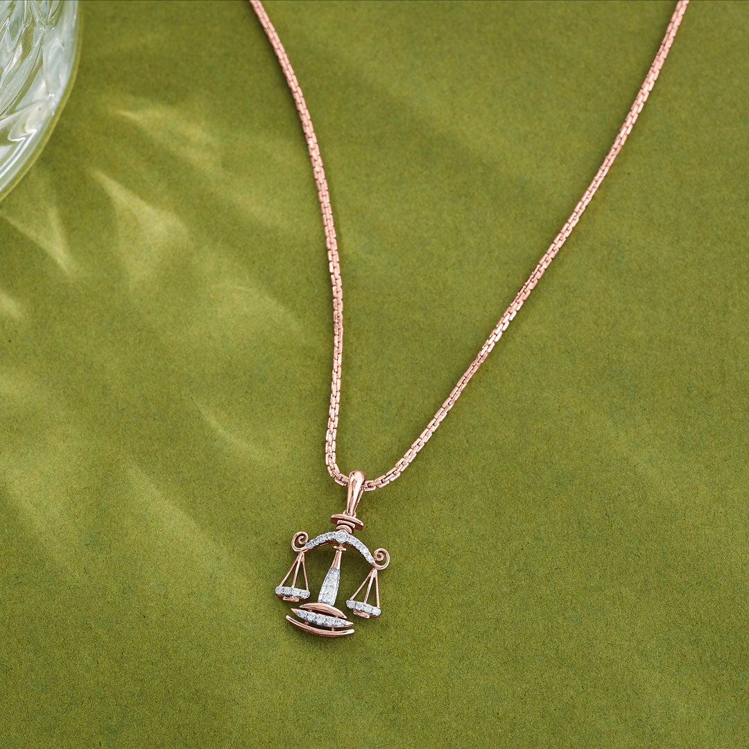 libra charm zodiac pendant diamond jewellery