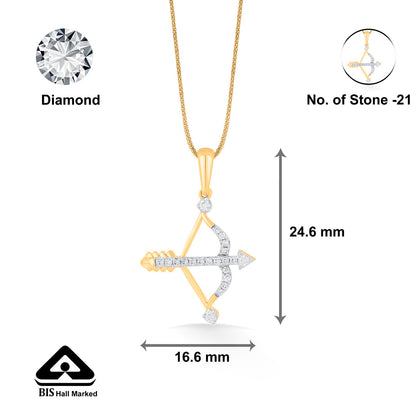 Sagittarius Charm Zodiac Pendant Diamond Jewellery