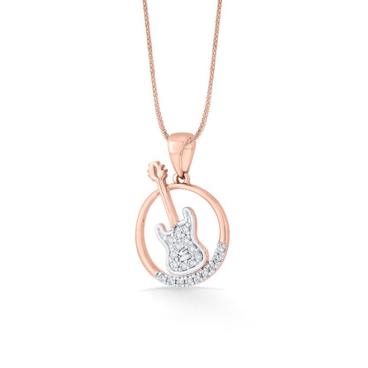 Guitar Rockstar Modern Pendant Diamond Jewellery