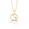 Stag Charm Modern Pendant Diamond Jewellery