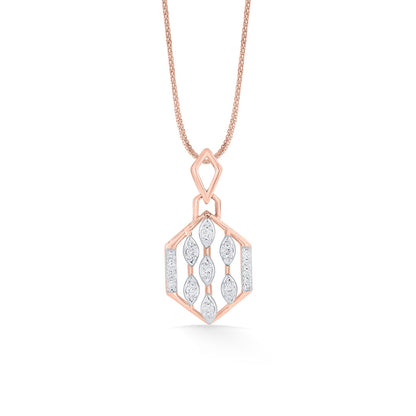 Hexagonal Links Classic Pendant Diamond Jewellery