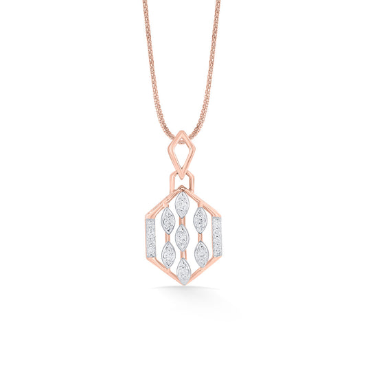 Hexagonal Links Classic Pendant Diamond Jewellery