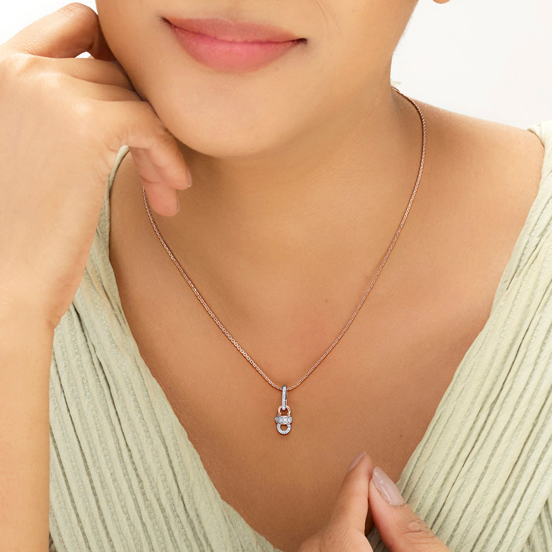 Modern Link Classic Pendant Diamond Jewellery