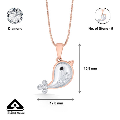 Cute Dolphin Kids Pendant Diamond Jewellery
