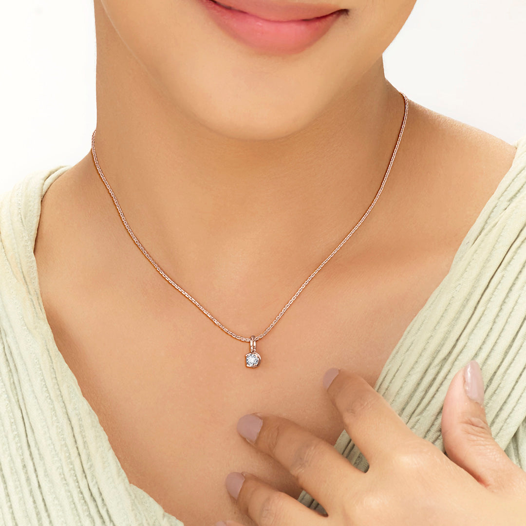 Moon Circle Casual Pendant Diamond Jewellery