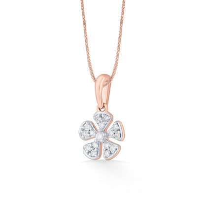 Floral Charm Casual Pendant Diamond Jewellery