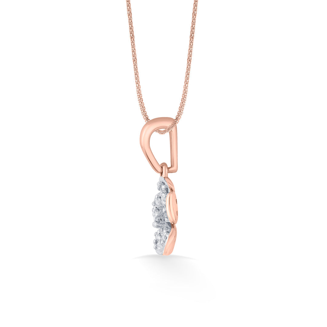 floral charm casual pendant diamond jewellery