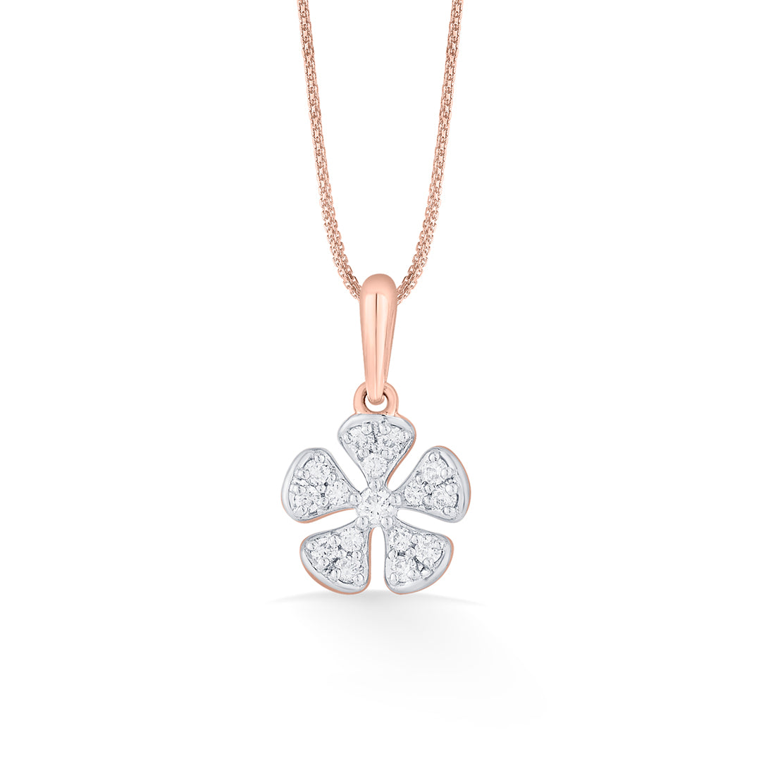 floral charm casual pendant diamond jewellery