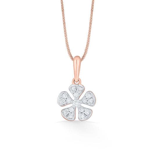 Floral Charm Casual Pendant Diamond Jewellery