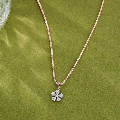 Floral Charm Casual Pendant Diamond Jewellery