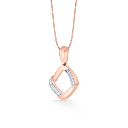 Tilted Square Casual Pendant Diamond Jewellery